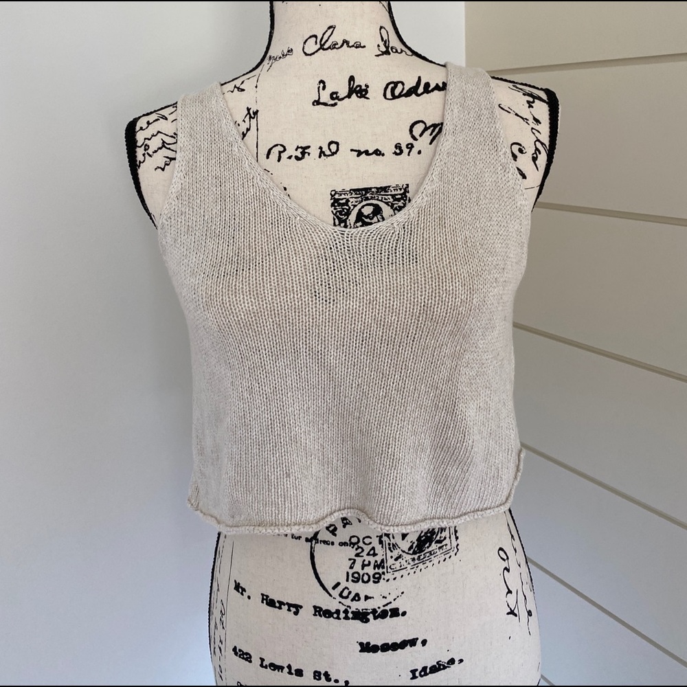 Beige Knit Tank Top from Brandy Melville!